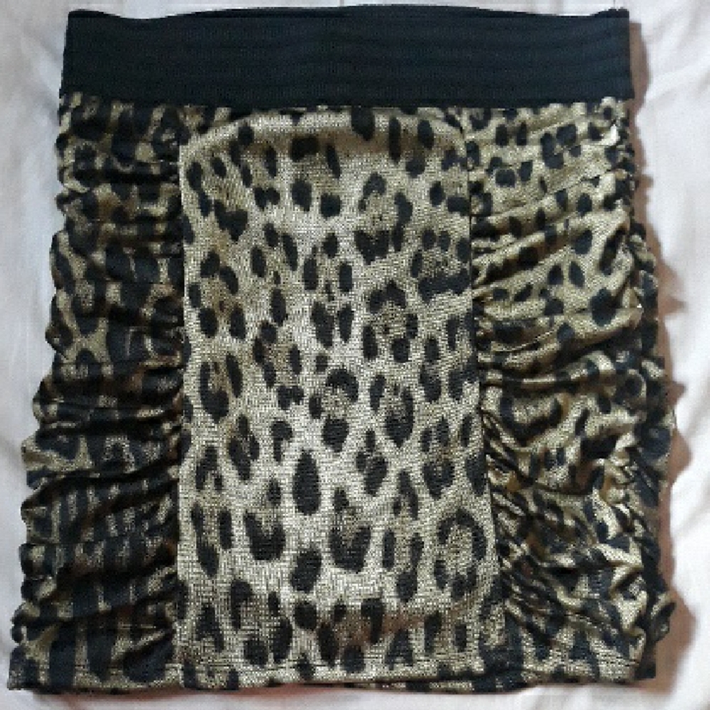 Leopard Print Mini Skirt